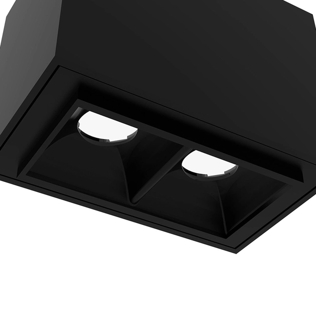 Plafon Led Sobrepor Retangular 2w Luz Amarela Fit40