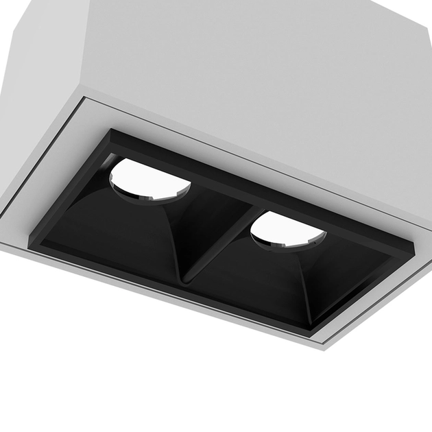 Plafon Led Sobrepor Retangular 2w Luz Amarela Fit40
