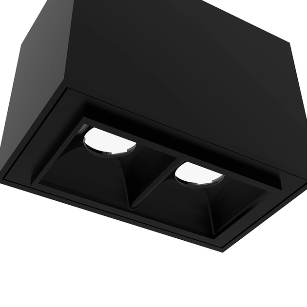 Plafon Led Sobrepor Retangular 2w Luz Amarela