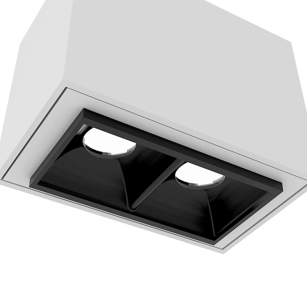Plafon Led Sobrepor Retangular 2w Luz Amarela