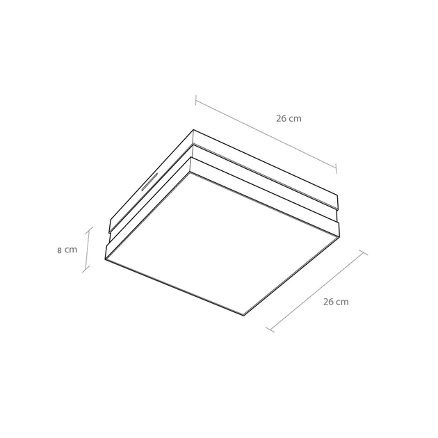 Plafon Sobrepor Aluminio Acrilico 26cm