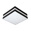 Plafon Sobrepor Aluminio Acrilico 26cm - BRANCO PRETO