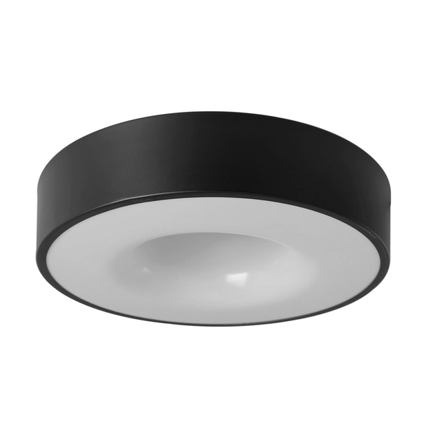 Plafon Sobrepor Aluminio Difusor Preto Nice