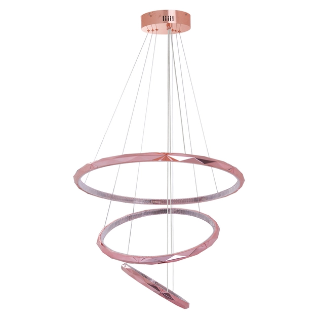 Pendente Led Aluminio Rose Gold 85w 3000k Saturno