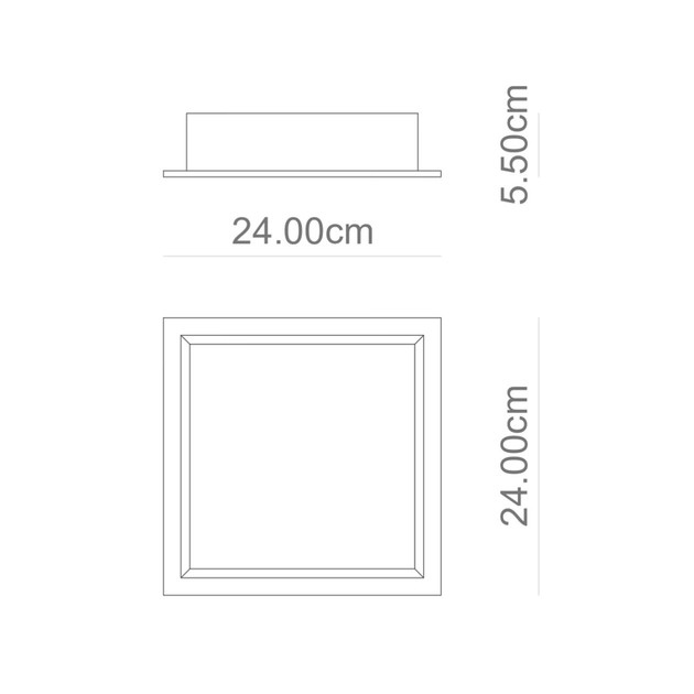 Plafon Led Embutir Quadrado Branco 16w Sevilha