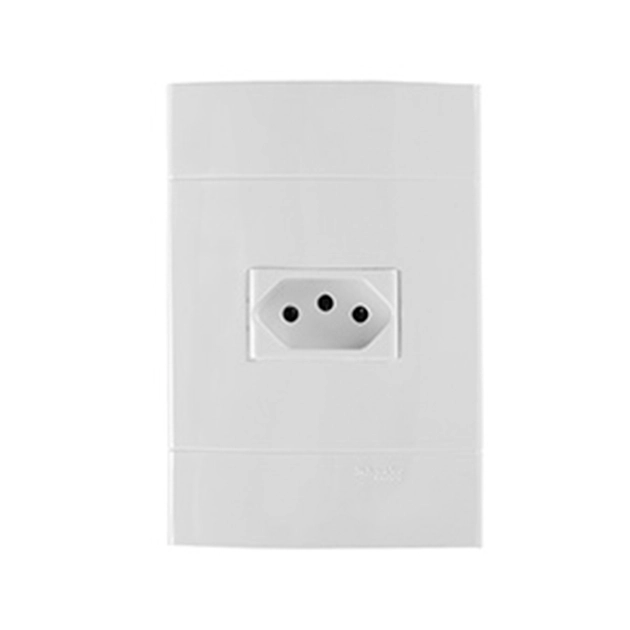 Conjunto Tomada 4x2 Termoplastico Branco 10a Decor
