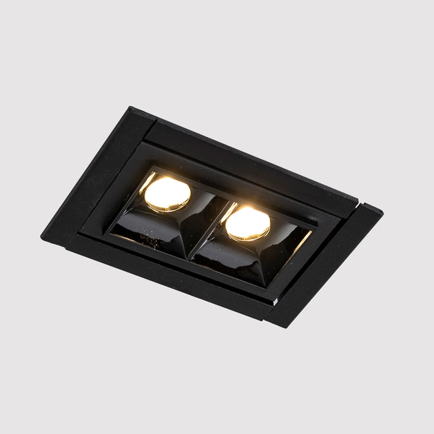 Plafon Led Embutir Retangular 2w Luz Amarela