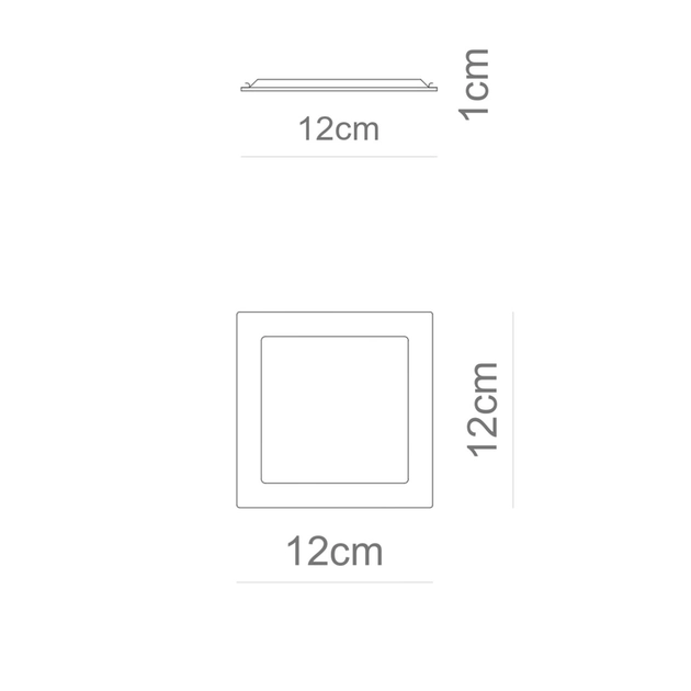 Plafon Led De Embutir Quadrado Branco 6w 6000k Panel