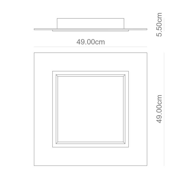 Plafon Led Embutir Quadrado Branco 25w Lisboa
