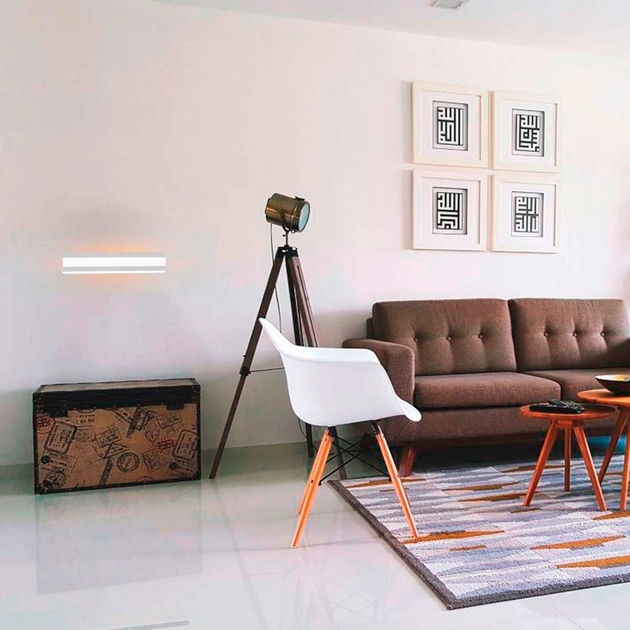 Arandela Led Aluminio Branco 18w Bilbao