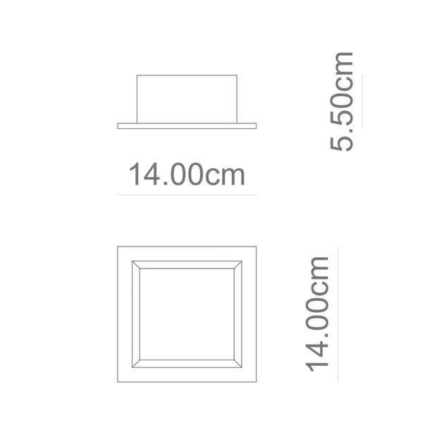 Plafon Led Embutir Quadrado 9w Branco Sevilha
