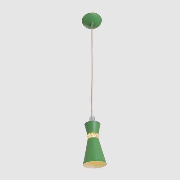 Pendente Aluminio Cristal Verde