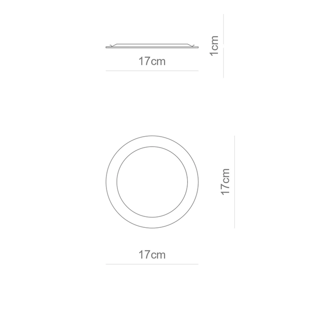 Kit 4 Plafons Led Embutir Branco 12w Ø17cm Yamamura