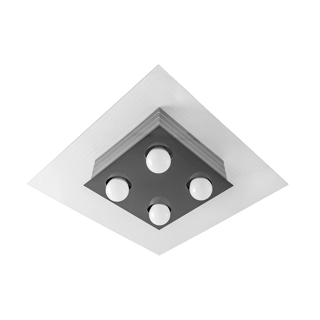 Plafon Sobrepor Quadrado Aluminio Acrilico Monaco