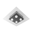 Plafon Sobrepor Quadrado Aluminio Acrilico Monaco - PRETO