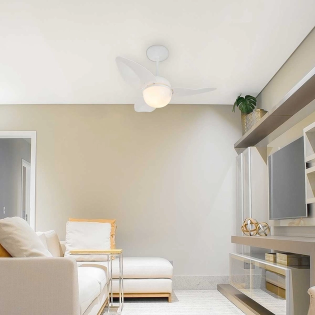 Ventilador De Teto Termoplastico Branco Smart
