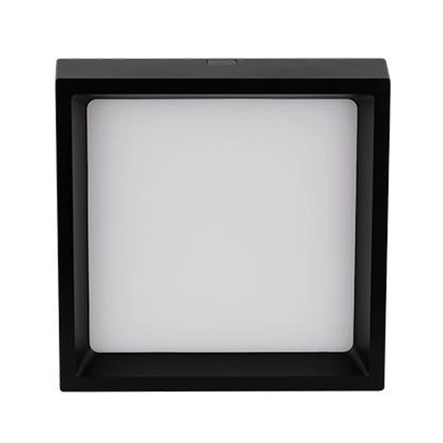 Plafon Led Sobrepor Preto Quadrado 17w 120 4000k Deep