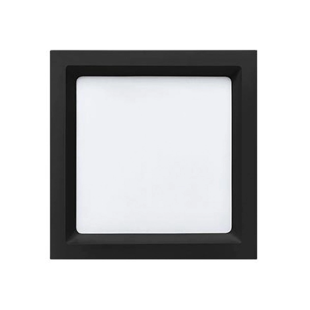 Plafon Led Embutir Quadrado Preto 17w 120 3000k Deep