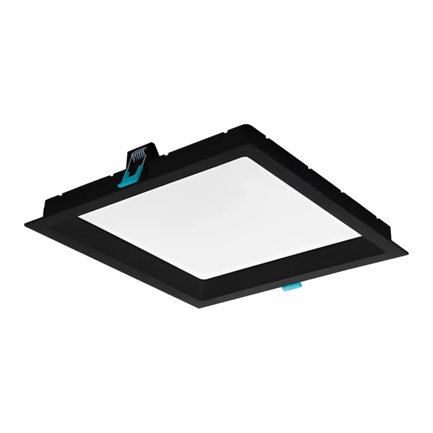 Plafon Led Embutir Preto Quadrado 22w 1550lm 120 4000k Deep