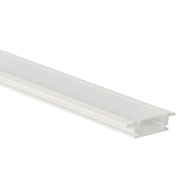 Perfil Embutir Aluminio Branco Para Fita Led 1m Way