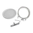 Kit 1 Plafon Sobrepor Ravena + 6 Lâmpadas + 1 Kit Pendente - BRANCO