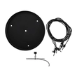Kit 1 Plafon Sobrepor Ravena + 6 Lâmpadas + 1 Kit Pendente - PRETO