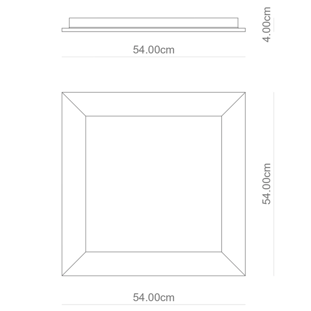 Plafon Led De Sobrepor Branco 26,6w 3000k Up Square