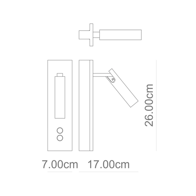 Arandela Led Aluminio 12,6w 3000k Up