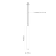 Pendente Led Aluminio 5w 3000k Snello - 