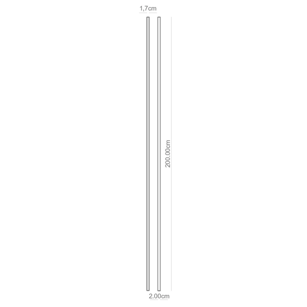 Perfil De Sobrepor Aluminio Sem Iluminacao 2m Fit15