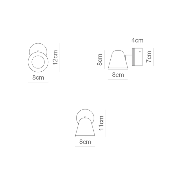 Arandela Led Aluminio 5w 3000k Flora