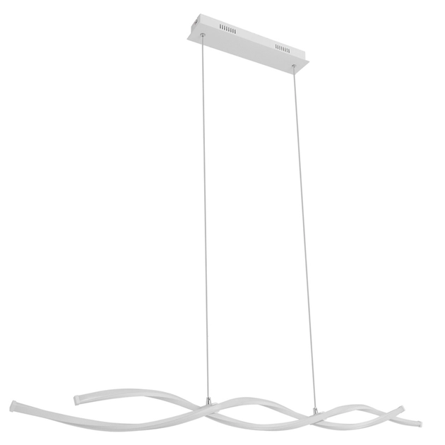 Pendente Led Metal Aluminio Branco 30w Flow