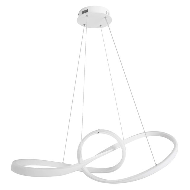 Pendente Led Metal Silicone Branco 58w Flow