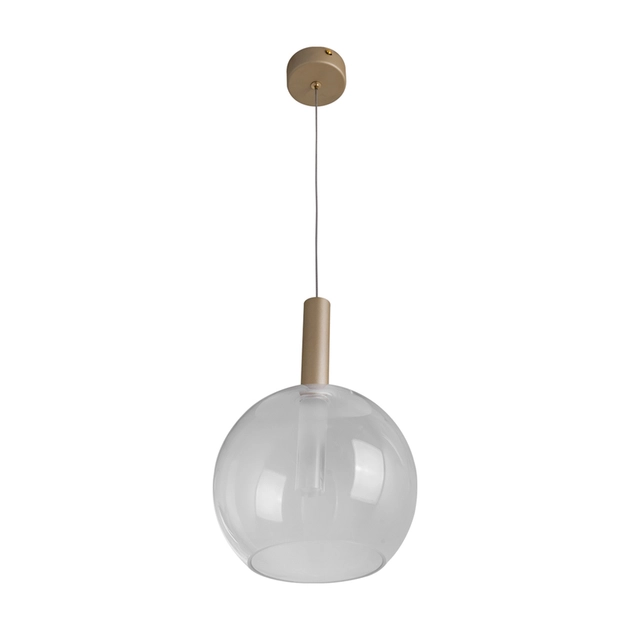 Pendente Led Metal Vidro Dourado 3w 3000k Cissy