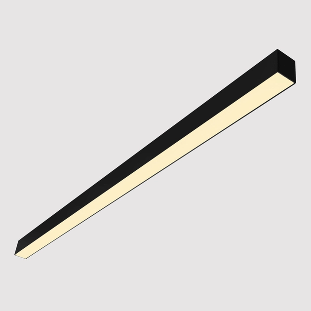 Plafon Led De Sobrepor Aluminio Preto 35,6w 3000k New Fit40