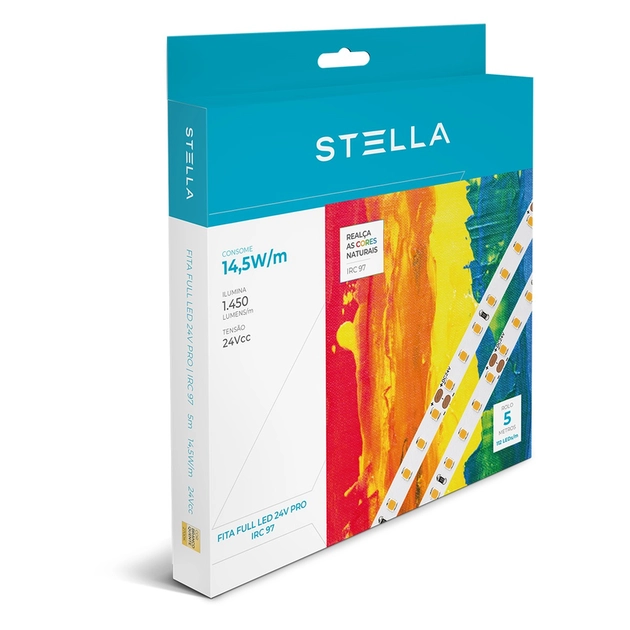 Fita De Led Full 14,5w Por Metro 24v 2700k 5m Irc97