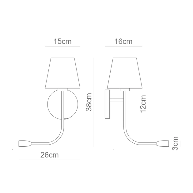Arandela Led Metal Preto 2w 3000k Cozy