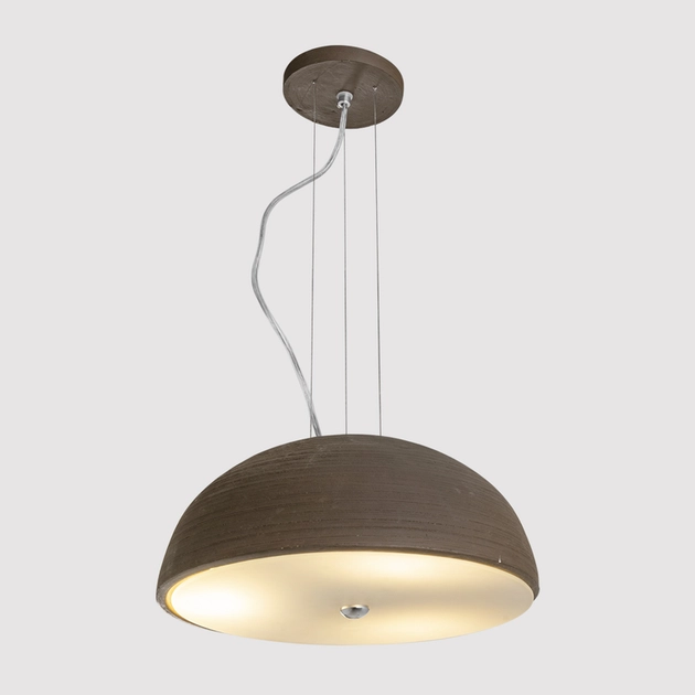 Pendente Ceramica Vidro Cafe 34cm