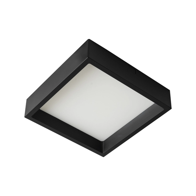 Plafon Led Sobrepor Preto Quadrado 17w 120 3000k Deep