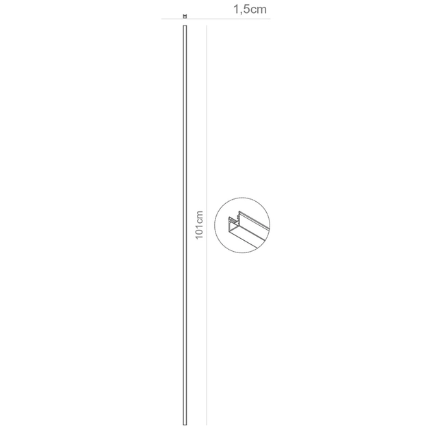 Modulo Linear Led Para Perfil 17,6w 127v 3000k Fit15