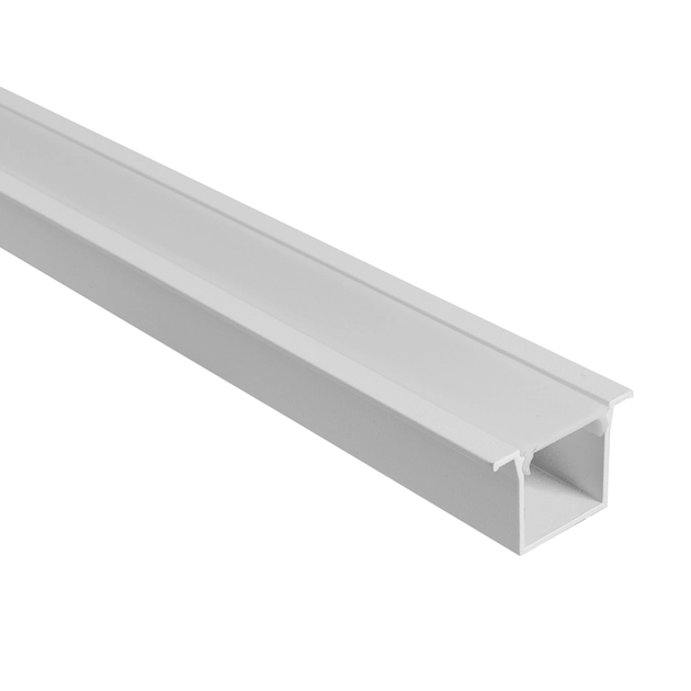 Perfil Embutir Aluminio Branco 200cm Fit40