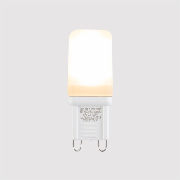 Lampada Led Halopin G9 1,7w 280 Irc80 127v Luz Amarela