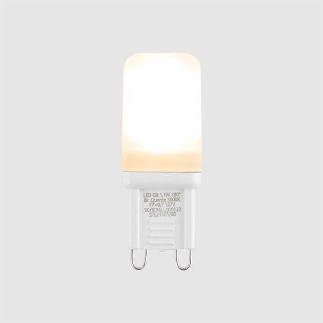 Lampada Led Halopin G9 1,7w 150lm 127v Luz Amarela