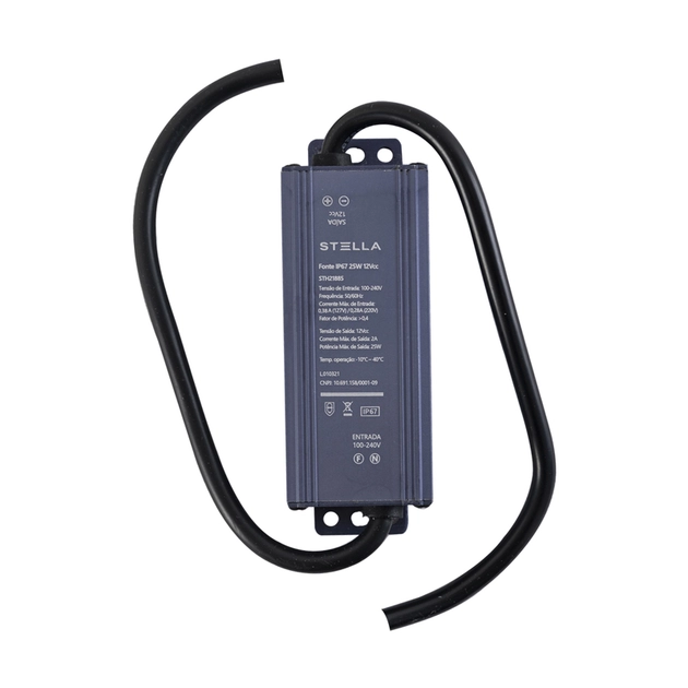 Driver Para Fita De Led 25w Preto 12v Ip67