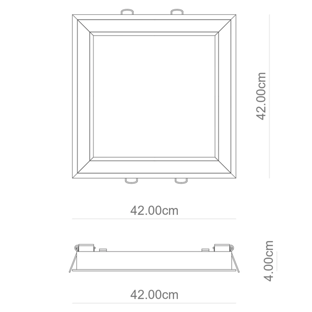 Plafon Led De Embutir Branco 33,6w 4000k Fit Edge