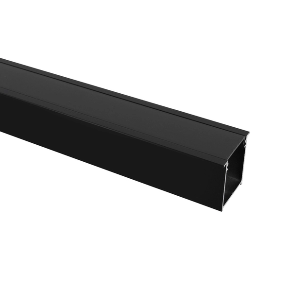 Perfil Embutir Preto Sem Iluminacao 150cm Fit40