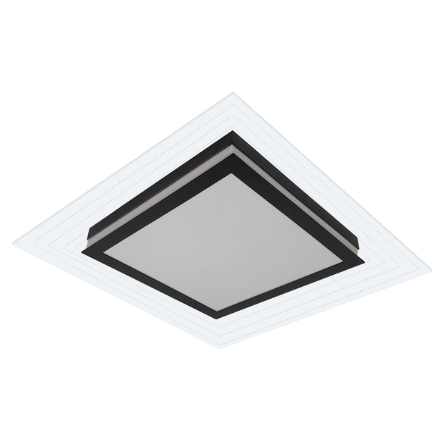 Plafon Sobrepor Led Lisboa 25w 3000k Preto