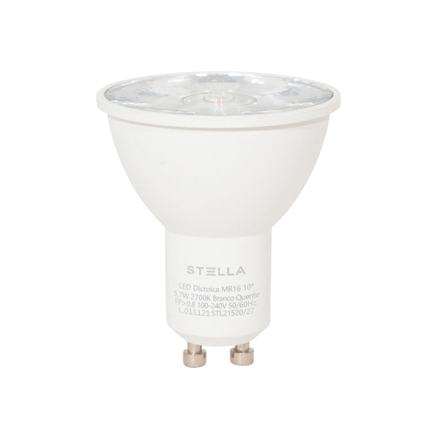 Lampada Led Dicroica Gu10 5,7w 10 Irc95 2700k Evo