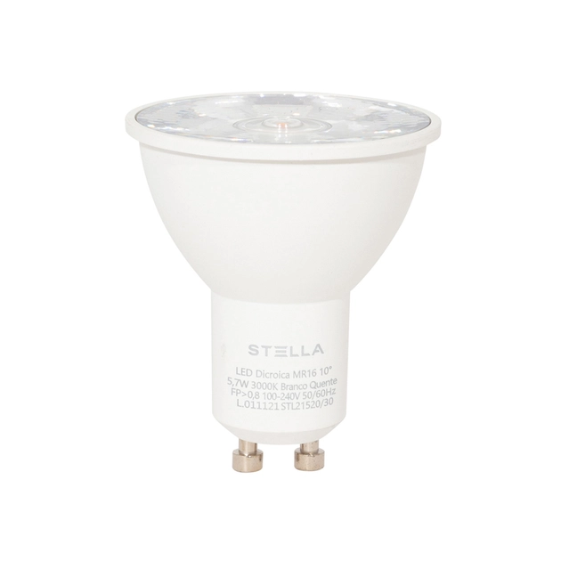 Lampada Led Dicroica Gu10 5,7w 10 Irc95 3000k Evo