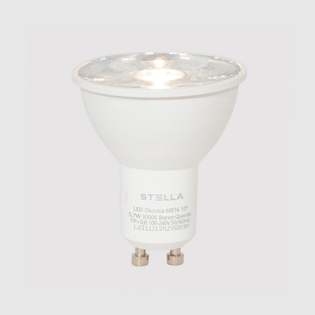 Lampada Led Dicroica Gu10 5,7w 10 Irc95 3000k Evo
